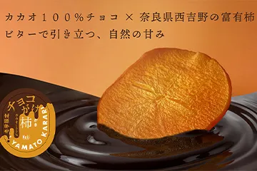 やまと果らりチョコがけ富有柿チップス新発売