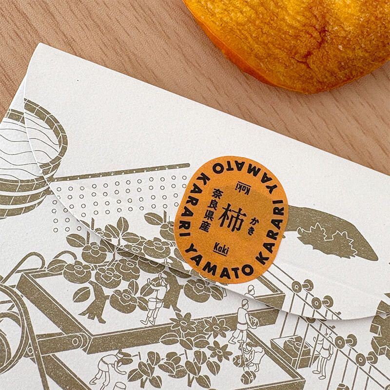 パッケージのシール「柿」