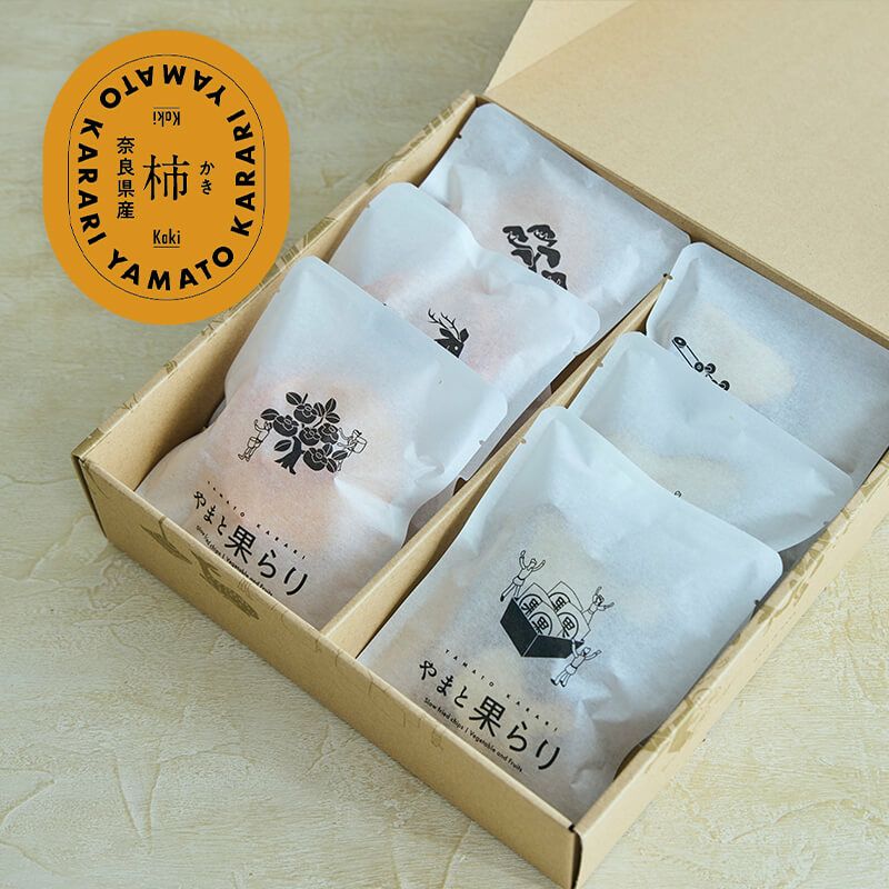 やまと果らり 富有柿チップス 6袋（箱入り）